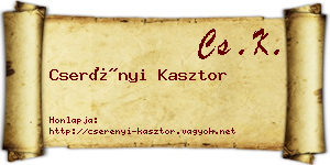 Cserényi Kasztor névjegykártya
